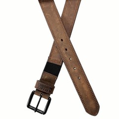 ARIAT Men&rsquo;s Perforated Leather Belt, Roller Buckle, Brown, 36 36, Brown
