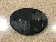 Belt Buckle Brass Oval with Steam Train Engine Center Section