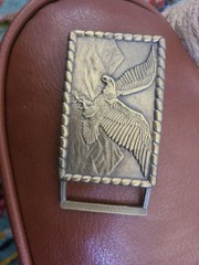 Vintage Gold Eagle Belt Buckle 3×2 Unmarked