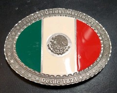 Mexico Flag Belt Buckle