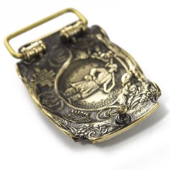 Brass belt buckle Glory to Ukraine! OUN, National Ukrainian OUN trident buckle