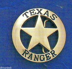 Texas Ranger Badge Belt Buckle (Brass)