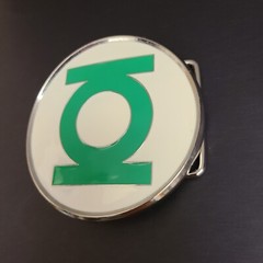 DC Comics Green Lantern Belt Buckle Silver White Green