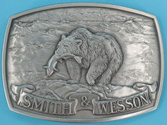 VTG 80s Smith & Wesson « Brown Bear » Western Belt Buckle