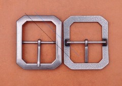 Men Rectangle Heavy Duty Strong Silver Center Bar Pin Belt Buckle Fit 40mm Strap
