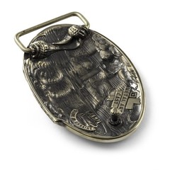 Frigate german silver buckle, barque, sailing vessel, sailship handmade buckle