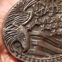 UNITED STATES OF AMERICA DOUBLE EAGLES / STARS & STRIPES Oval Belt Buckle