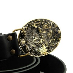 Leo belt buckle, Lion Horoscope Astrological Zodiac Sign solid brass buckle