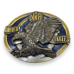 Vintage Collectible NRA Golden Eagles USA Heavy Enameled Belt Buckle
