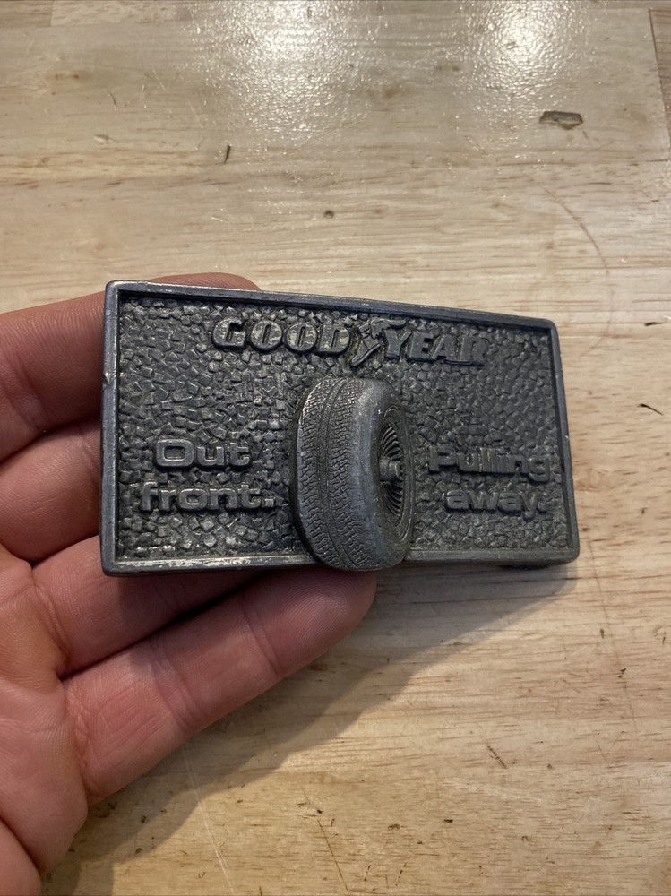 Goodyear Tires Belt Buckle Vintage 1978 Metal Michelin Tire & Rubber Collector
