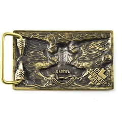 Fighting Owl belt buckle, Wild fighting bird Owl military solid brass belt buckl