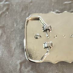 Western Silver Tone Floral Belt Buckle 1.5&Prime; Silver Dollar/39mm Holder