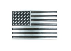 Patriotic American USA Flag Silver Vintage Finish Metal Belt Buckle