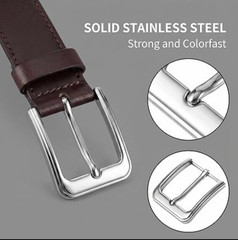 2 Pcs Metal Belt Buckle, Square Replacement Buckle Single Prong Beltbuckle 38-40