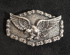 8 Vintage USA Patriotic Belt Buckles American Flag Soaring Eagle 2nd Amendment