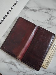 Ariat Leather Men&rsquo;s Rodeo Brown Wallet Western Checkbook Cover