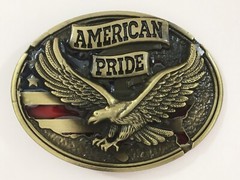 American Pride Belt Buckle USA Flag Eagle Western Cowboy Patriot Men Belt Buckle