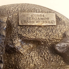 Vintage 1984 Bergamot Brass Works Car Scene Belt Buckle U L43 Made In USA