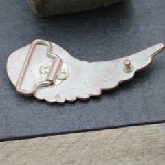 Belt Buckle Wings, Angel Wings Belt Buckle for 4cm Belt, Rose Mother of Pearl