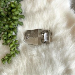 Belt Buckle Floral Silver & Black Rodeo Western Bull Rider Cowboy Cowgirl