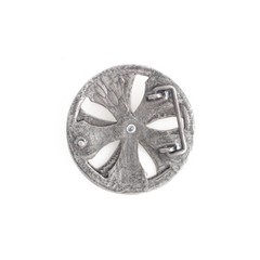 303-AN-SIL Men&rsquo;s Hip Hop Antique Silver Spinner Rim Rotating Axis Belt Buckle