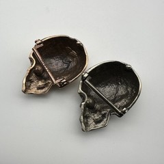 Copper Skull Buckle Hand Crafted Leather Belt Buckle DIY Hardware