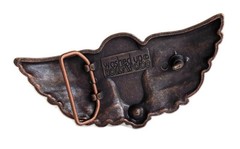 WASHED UP HOLLYWOOD #018PM 1½” CRYSTAL SKULL HEAD PATINA MARBLE BELT BUCKLE