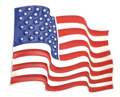 USA U.S. American Waving Flag Patriotic Metal Belt Buckle