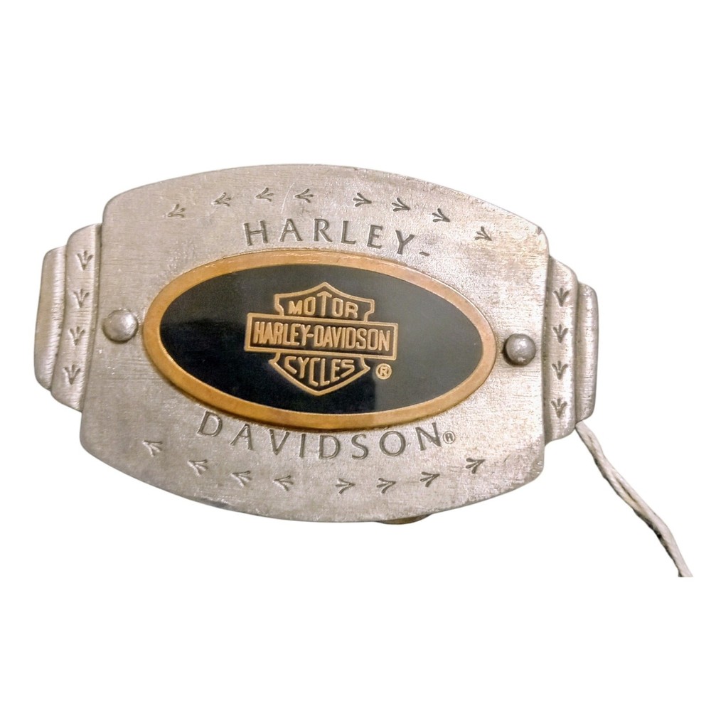 Vintage 98 Harley Davidson The Western Spirit Belt Buckle Pewter Bar & Shield