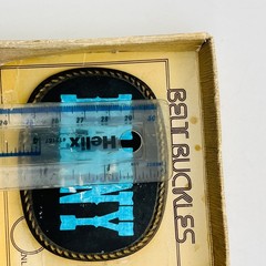 Vintage Danny Name Belt Buckle Blue Western Font Black Oval Rope Border Boxed