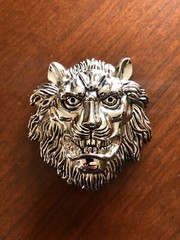 3D Roman Fountain Lion Head Face Animal Metal Unisex Men’s Belt Buckle
