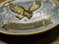 Harley Davidson Indian Buckle, Alpaca, Vintage