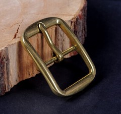 Heavy Brass Classic Center Bar Pin Belt Buckle for Leather Belt Fit 40mm Strap
