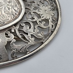 Men&rsquo;s Western Large Ornate Silver Overlay Belt Buckle With Copper Horse