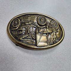 Antique Car Belt Buckle Avon Vintage Model T Brass Look Automobile Vehicle