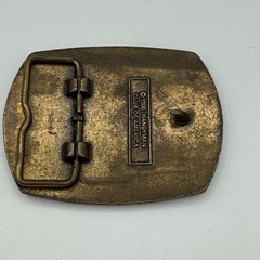 Vintage 1996 Handyman Club of America Life Member Belt Buckle Brass Tone Hammer