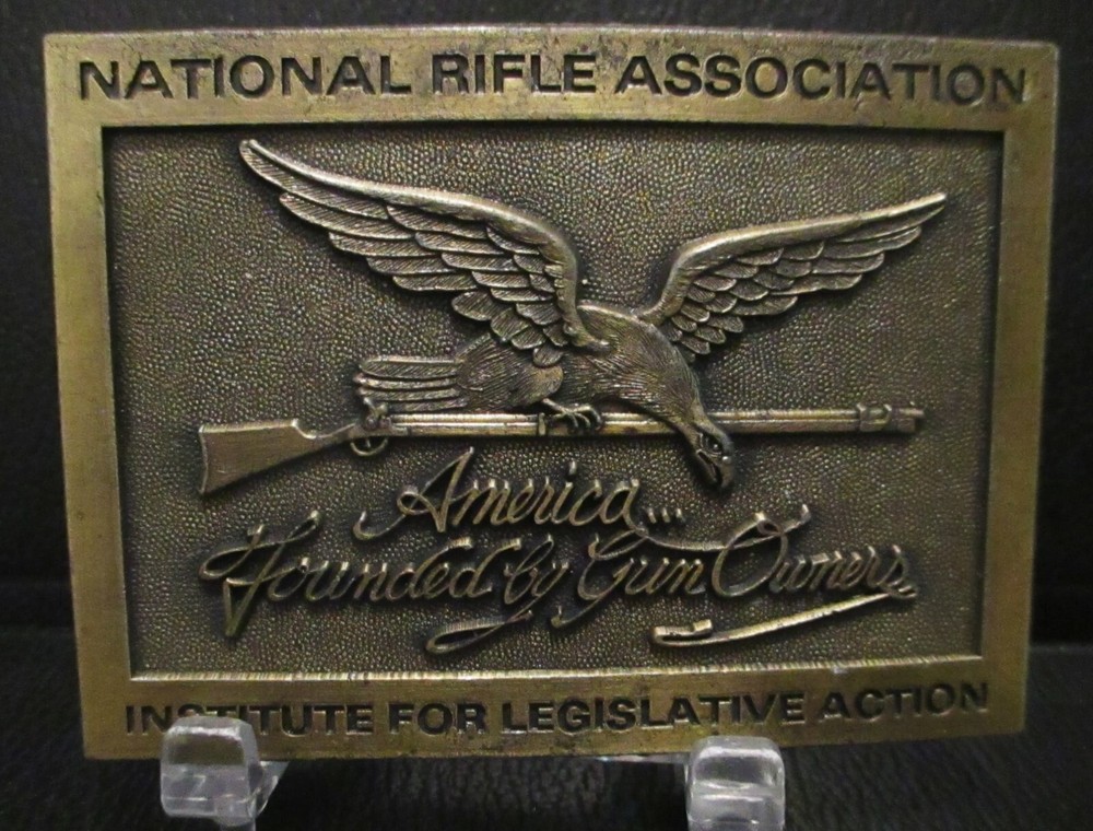 NRA National Rifle Association Eagle & Gun Logo Belt Buckle legislative action