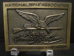 NRA National Rifle Association Eagle & Gun Logo Belt Buckle legislative action