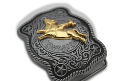 Men Women Belt Buckle Silver Metal Western 3D Rodeo Gold Bull Rider Accessory