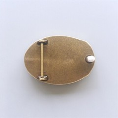 Twin Dragon Oval Solid Brass Belt Buckle also Stock in the US
