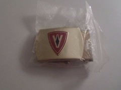 U.S MILITARY 5th MARINE CORPS SOLID BRASS BELT BUCKLE MADE IN THE U.S.A