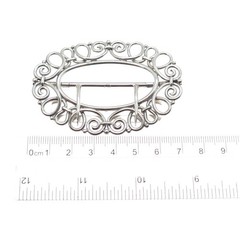 THOMAS F. BROGAN CO. 925 Sterling Silver Antique Art Deco Spiral Belt Buckle