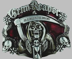 GRIM REAPER SONS OF ANARCHY 3&Prime; X 3.5&Prime; COLLECTIBLE BIKER GEAR / SOA BELT BUCKLE