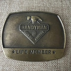 Vintage 1996 Handyman Club of America Life Member Belt Buckle One Size Americana