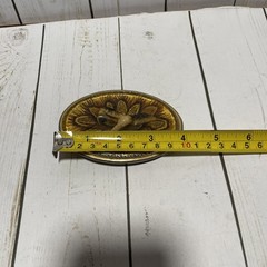 Vintage Rattlesnake Head Oval Belt Buckle Rare. Very Nice Made In The USA