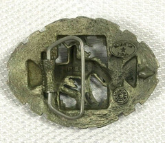 Vintage Man On Horse 3D Southwestern Chantmin Pewter Tone Belt Buckle – BB-810