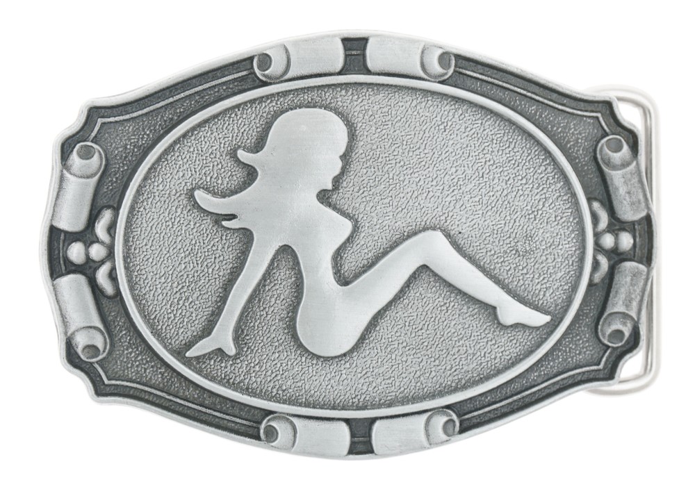 Mud Flap Girl Trucker Metal Belt Buckle