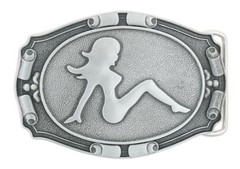 Mud Flap Girl Trucker Metal Belt Buckle