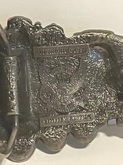 Train Engine Locomotive Brass Belt Buckle Great American Vintage 1980 USA Made