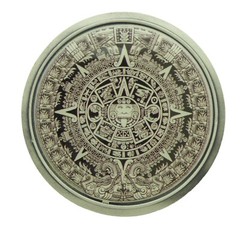 Aztec Indian Pewter Azteca Calendar Belt Buckle Mayan Calendario Azteca MEXICAN